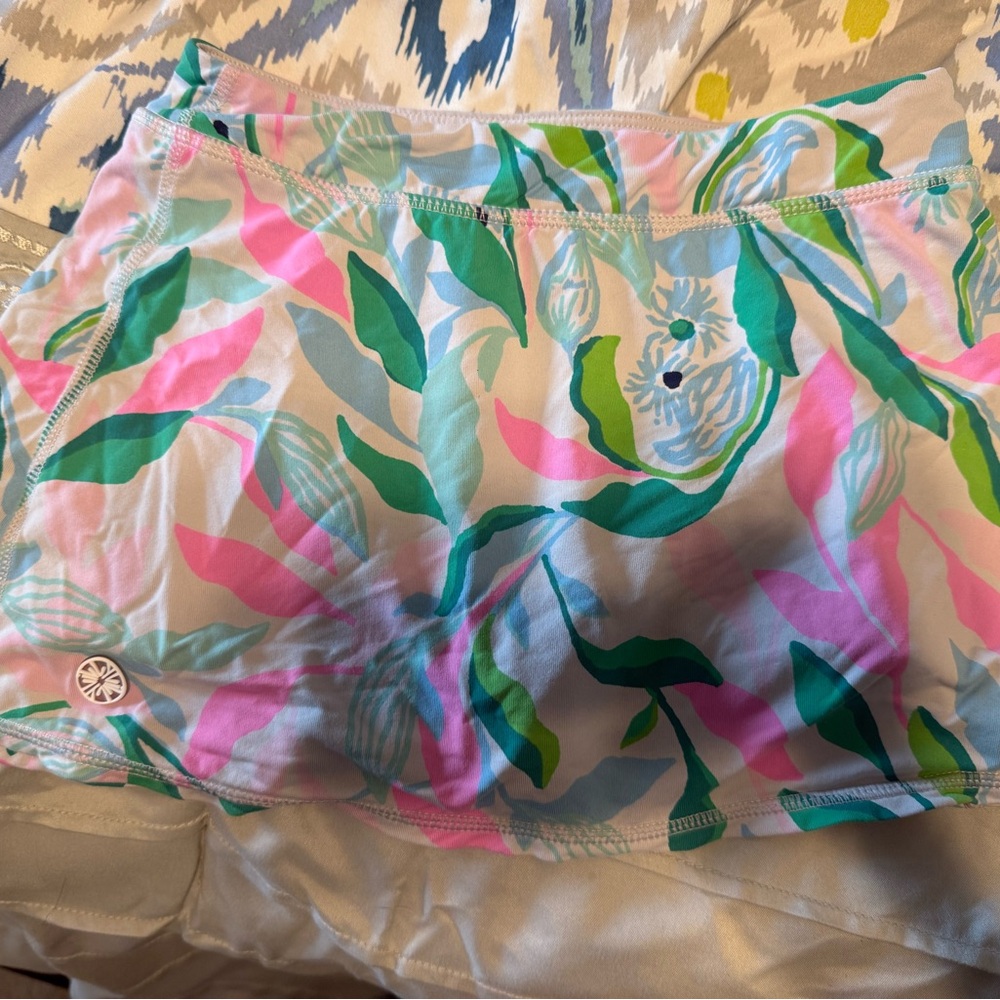 Lilly Pulitzer Multicolor Floral Swim Skirt with Built-In Shorts